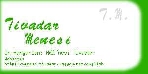 tivadar menesi business card